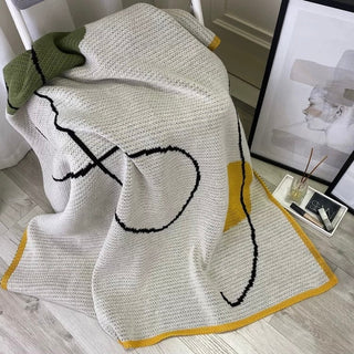 Nuance Wave Design Knit Blanket 120 x 160 cm Lap Blanket