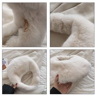 FauxFur Half-Moon Twist Bag