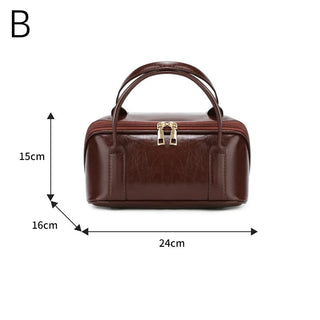Boston Faux Leather Cosmetic Storage Pouch  Travel Pouch Bag