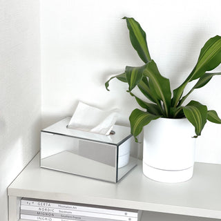 Mirror tissue case mirror silver paper box