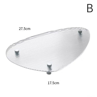 Legged Striped Acrylic Tray