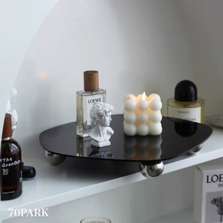 Legged Wave Acrylic Mirror Tray