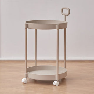 Handle with casters round side tablein .