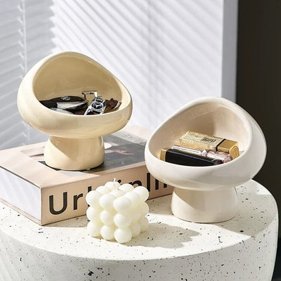 Mushroom-shaped Ceramic Tray Storage Trayin