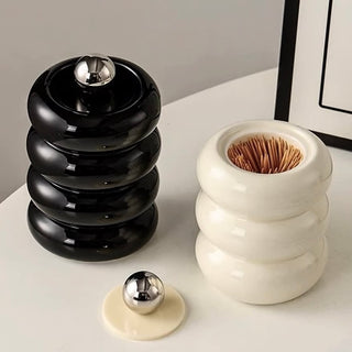 Ball Ceramic Brush Stand with Lid Three-Tier Four-Tier Chubby 6 Types  Small Item Storage
