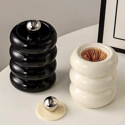 Ball Ceramic Brush Stand with Lid Three-Tier Four-Tier Chubby 6 Types  Small Item Storage