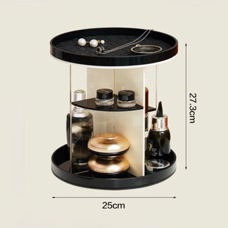 360 Degree Rotating Acrylic Round Cosmetic Storage Rack Makeup and Perfume Storage Tray