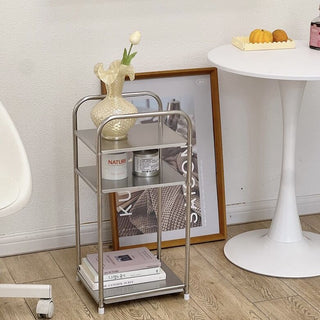 Modular Stainless Steel Tier Rack Side Table