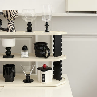 Wavy Monotone Three-Tier Storage Display Rack