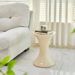 Curved design storage stool side table  in  chair