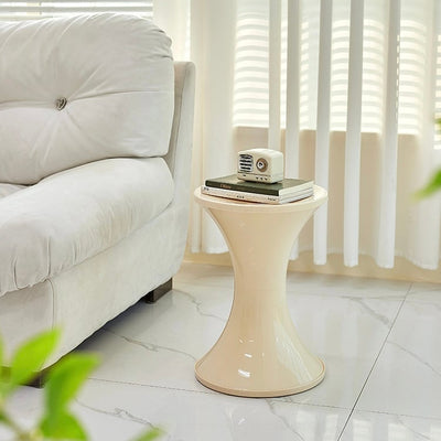 Curved design storage stool side table  in  chair