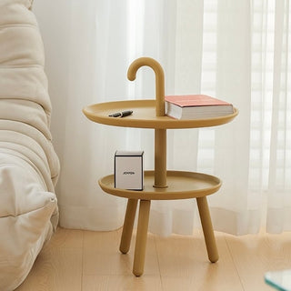 Umbrella Handle Two-Tier Mini Side Table