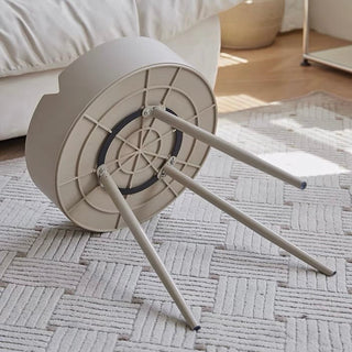 Storage-equipped Simple Round Side Table   in