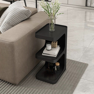 25cm Wide Iron E-Type Compact Three-Tier Side Table
