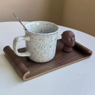 Simple Wood Accessory Tray Plate Brown