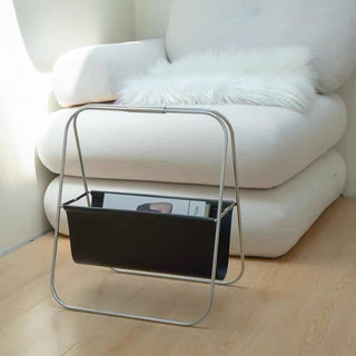 Foldable Faux Leather Magazine Rack Storage