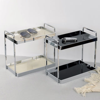 Silver Frame Display Two-Tier Storage Rack