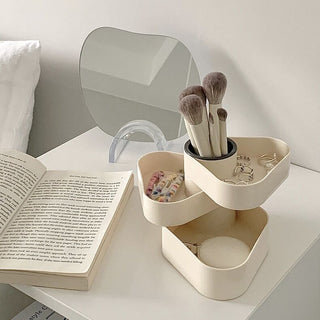 Triangle Three-Tier Sliding Brush Stand Pen Holder