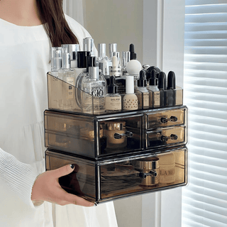 Clear Color Drawer Cosmetic Storage Box Large Capacity