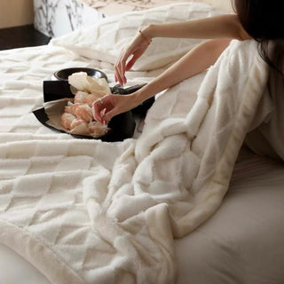Argyle pattern blanket 150 x 200 cm.