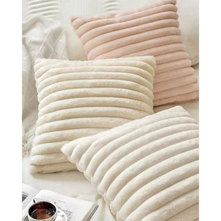 FauxFur Stripe Cushion Cover  45x45cm