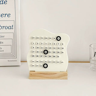 Irregular Wave Desktop Mini Board Perpetual Calendar