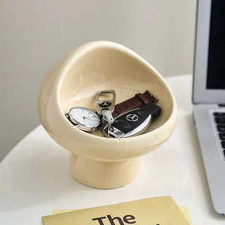Mushroom-shaped Ceramic Tray Storage Trayin