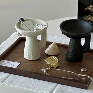 Ceramic Cup Stand Accessory Tray  Aromatherapy Small Item Holder