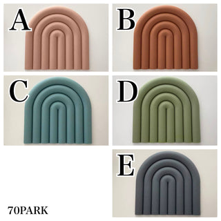 Rainbow-shaped silicone coaster pot holder