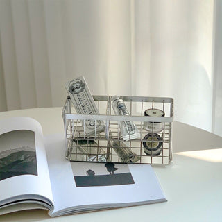Stainless steel basket silver dish drainer small item storage