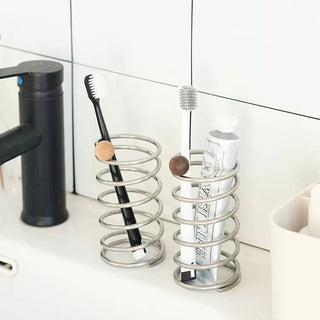 Woodball Stainless Steel Spring Brush Stand  Pen Holder