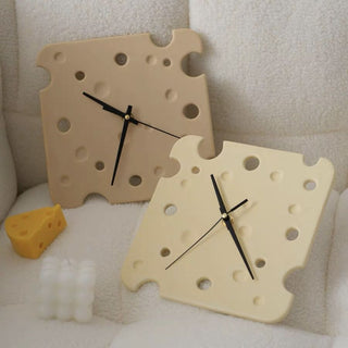 Cheese motif ceramic clockin  wall clock