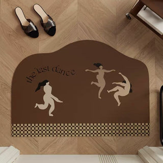 Dancer motif water-repellent entrance mat 50 x 80 cm