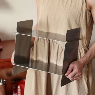 Stainless steel wood drawer storage display rack