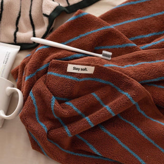 Classic Stripe Bath Towel  100% Cotton Hanging Type Combed Cotton Large Size Towel Blanket