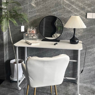 Tabletop Iron Round Mirror Black 40cm Diameter