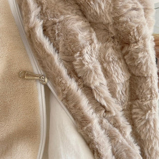 Faux Fur Velvet-like Winter Duvet Cover Set