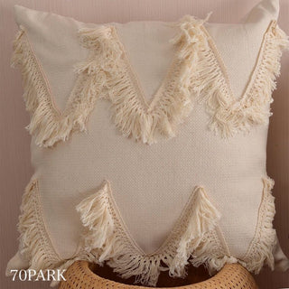 Tassel-attached Bohemian Style Cushion Cover  6 Types