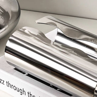 Stainless steel wave tissue case silver