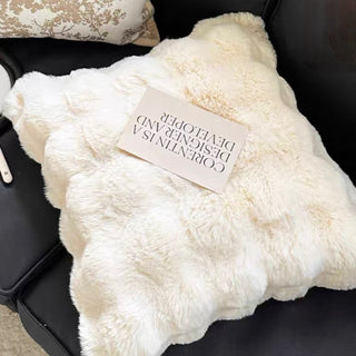 Natural Color Fur Mix Cushion Cover  45 x 45 cm