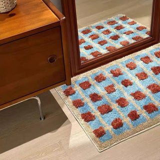 Retro pattern absorbent door entrance mat 50 x 80 cm bath mat non-slip.