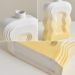 Arch Wave Ceramic Flower Vase   6 types