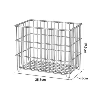 Stainless steel silver wire basket storage container cosmetic storage