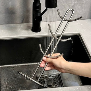 Silver Simple Cup Stand Rack Storage Mug Tree