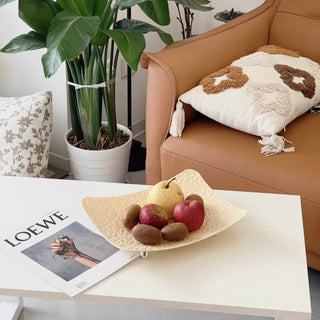 Wavy pattern large tray with legsin  for storage.