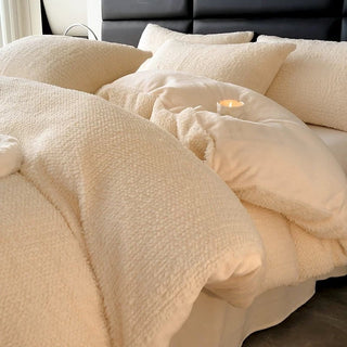 Fluffy Flannel Winter Duvet Cover Set  Bed Cover Bedding Cover