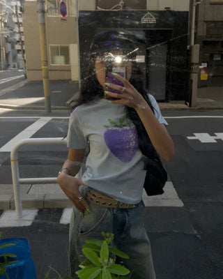 [1st Re-release] (ORIGINAL) Strawberry Lettering Slim T-Shirt