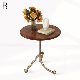 Silver Twist Leg Round Mini Side Table