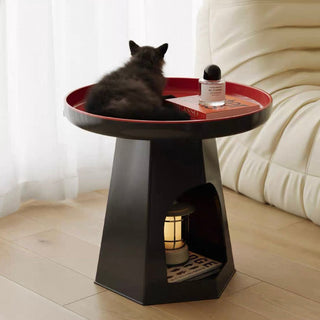 PetHouse Round Side Table     Sofa Table Cat House Multifunctional