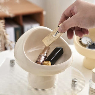 Mushroom-shaped Ceramic Tray Storage Trayin